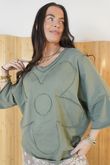 Hippie Slouch Sweatshirt Khaki /14=